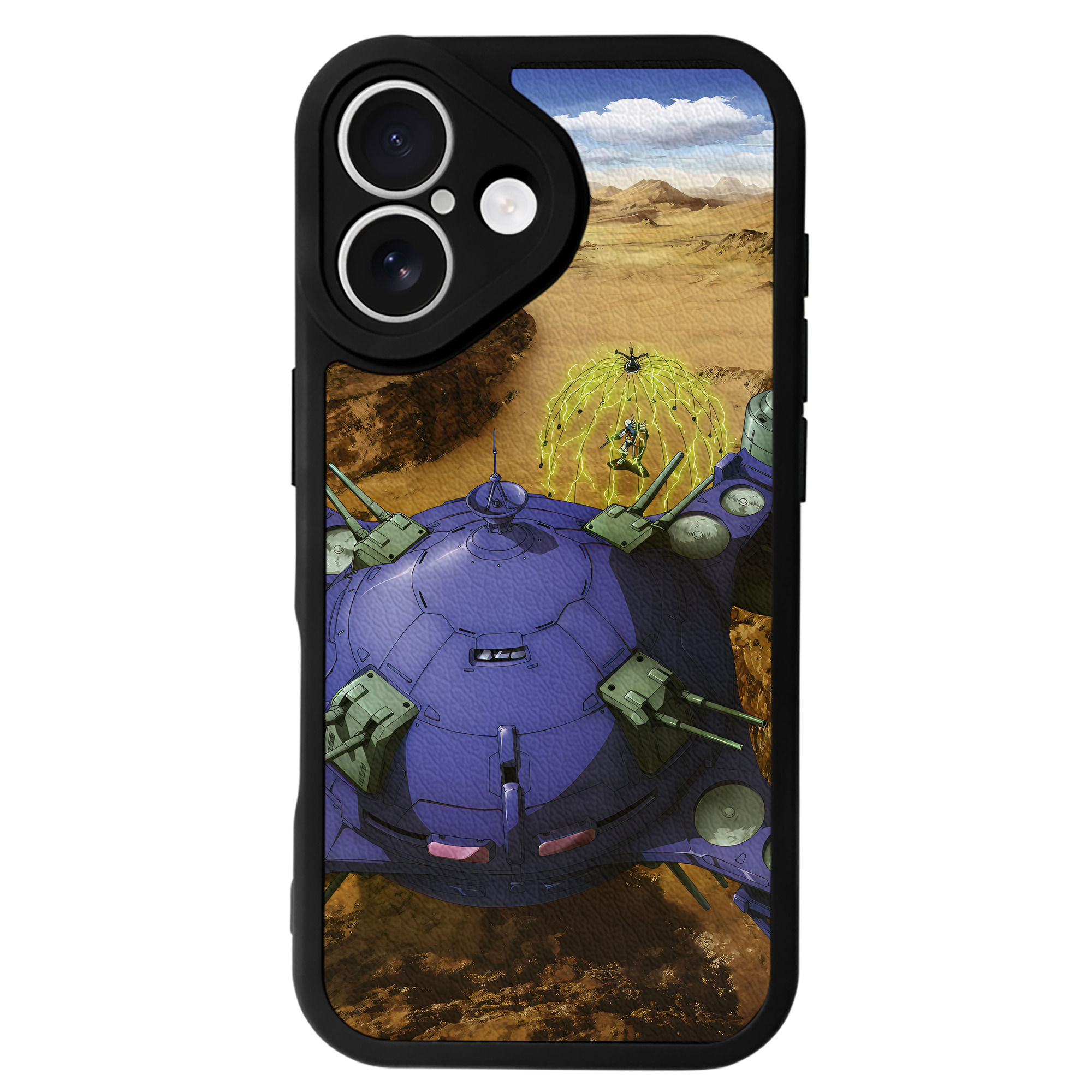 （画像用） 機動戦士ガンダム Mobile Suit Gundam 【iPhone 16シリーズ対応】シリコンスマホケース（レザー調） 材質：シリコン